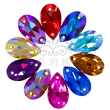 Стеклянные сверкающие бриллианты, современная танцевальная одежда, сшитая вручную каплевидная форма, трехмерные бриллианты фантазийного цвета, аксессуары для лица, танцевальная обувь, латинские танцы