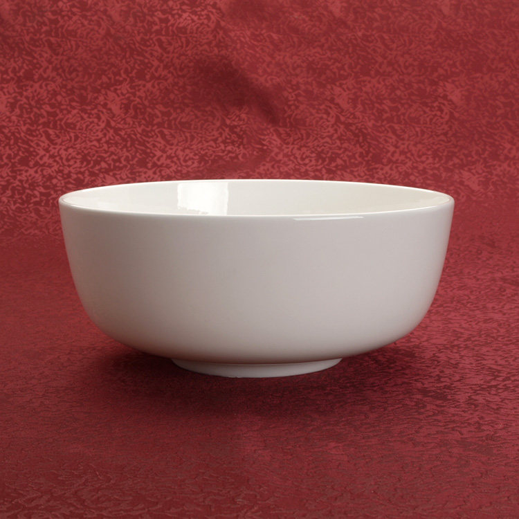 LC8 inch face bowl 24cm salad bowl Tangshan pure white bone porcelain extra-large soup bowl ceramic ware extra-large tableware