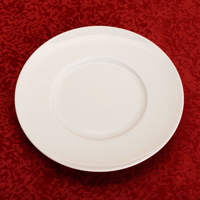 16cm Wide Side Meta Flat Pan Sub 11 Inch Pure White Bone Porcelain West Cutlery Dish Dessert Dish Ceramic Ware Hotel