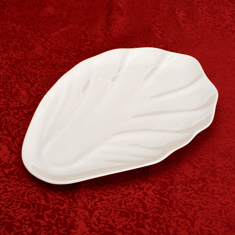 White plate sub 8-inch 10-inch flat disc saucer Tangshan pure white bone porcelain Western tableware Alien disc