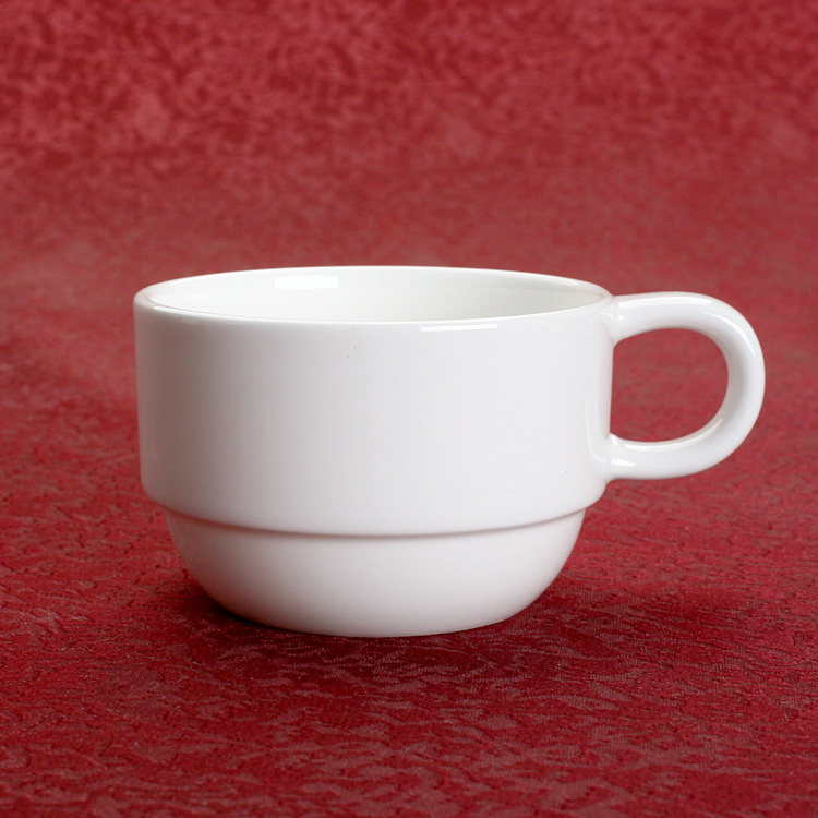 Airport small coffee cup without spoons disc son Tangshan bone porcelain pure white ceramic ware