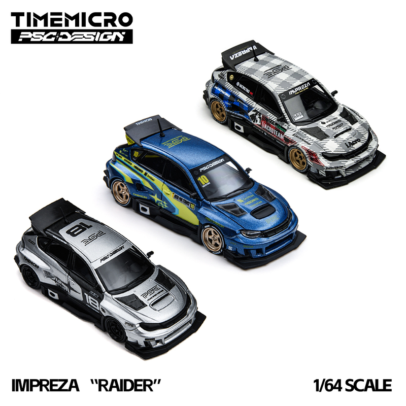 Timemicro | Psc Car House 1:64 Subaru Impreza Raid No. 1 Platform Alloy Car Model Ornament