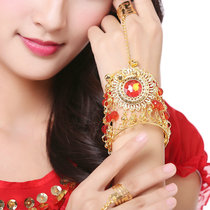 New Indian dance accessories performance clothing jewelry dance performance bracelet belly dance red bead ring ring bracelet