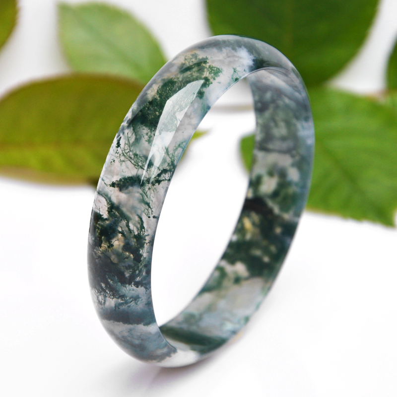 Shaanxi Xi'an natural water plant agate bracelet One thing one picture chalcedony crystal national wind hand decoration