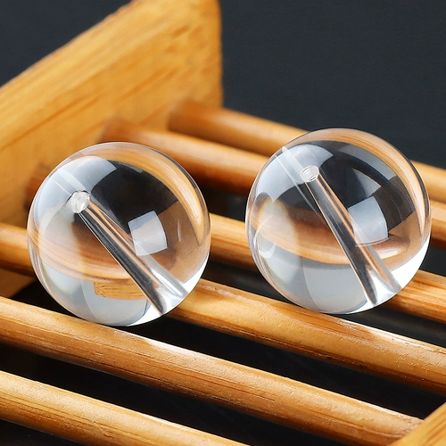 Белый белый кварц, украшение-шарик, браслет из бисера, бусины, бусы