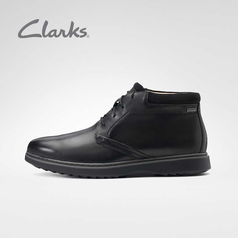 clarks Qile men's shoes Un series lace-up shoes men's high-top business casual shoes tooling boots comfortable winter shoes men