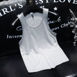 Мужской летний дышащий спортивный шелковый жилет для спортзала, облегающий крой, в корейском стиле, в обтяжку