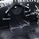 Мужской летний дышащий спортивный шелковый жилет для спортзала, облегающий крой, в корейском стиле, в обтяжку