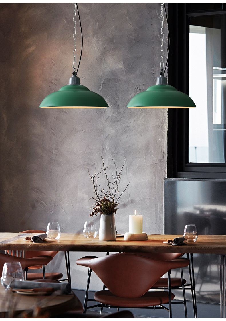 Industrial Style Led Pendant Light Metal Retro Loft Dining Room Coffee Bar Horizon Lights
