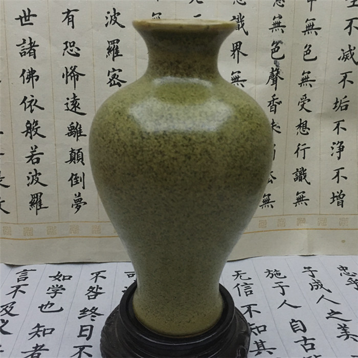 大清乾隆款茶叶末釉梅瓶花瓶仿古做旧瓷古玩古董博古摆件收藏
