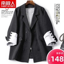 Antarctic suit jacket female design sense niche casual Korean version 2021 new small suit jacket loose XZ