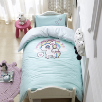 Cotton kindergarten quilt three-piece set of six-piece core children cotton winter quilt spring and autumn thickened winter bedding