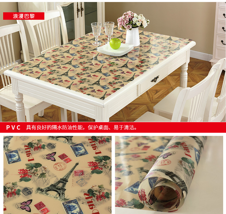 PVC mềm nhựa thủy tinh dùng một lần chống thấm dầu chống mờ mờ nhiệt độ cao bàn vải chống lão hóa bàn trà - Khăn trải bàn khăn trải bàn uống nước