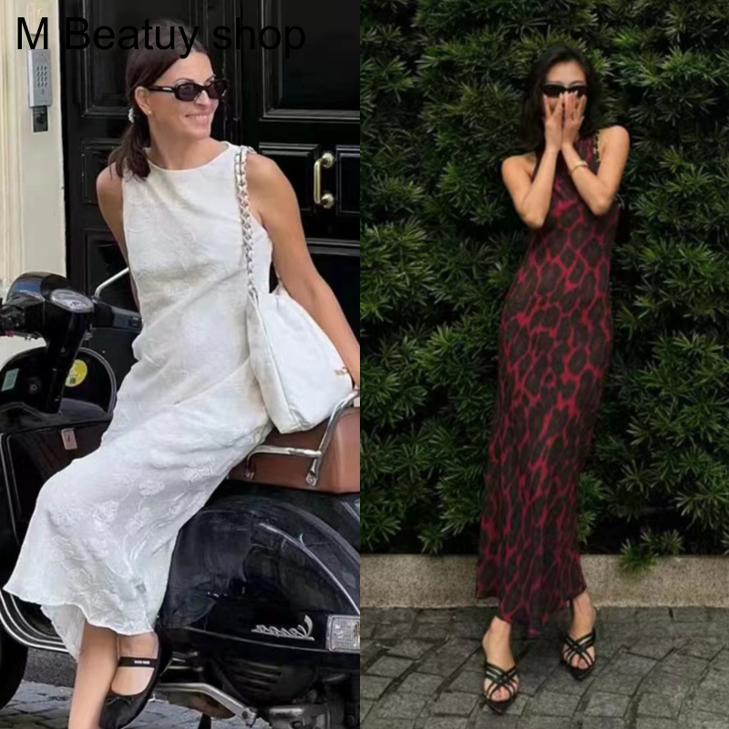 Buyer Store Genuine Realisation Dress New French Sleeveless Elegant Velvet Printed Long Skirt Buyer Store Genuine Realisation Dress New French Sleeveless Elegant Velvet Printed Long Skirt