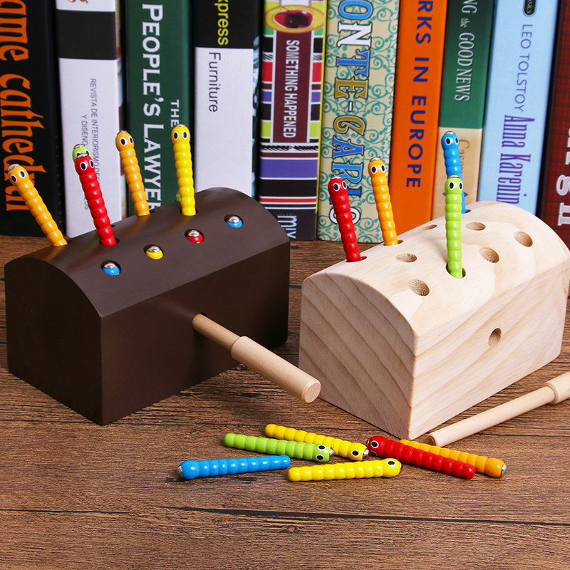 2 Baby Fishing Toys Children 4 Magnetic Catch Bugs Subgame 1-3 Year Old Male Girl 6 Child Puzzle Force Development