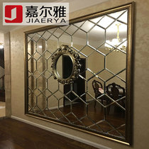 Fight mirror Diamond mirror Six-sided silver mirror Gold tea mirror Gray mirror Black mirror Restaurant film and television background wall art glass