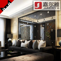 Jiaerya art glass fight mirror background wall Sofa back wall film and television wall entrance gray mirror Silver mirror Simple fashion