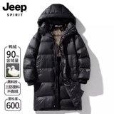 JEEP SPIRIT Длинный зимний пуховик, куртка с капюшоном, средней длины
