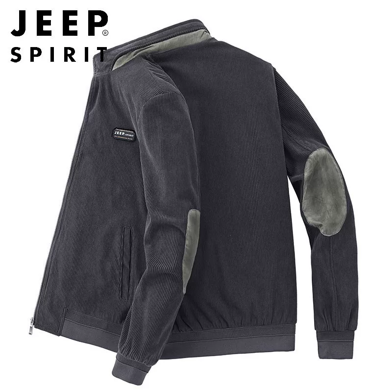 Рубашка-куртка осенняя джинсовая для мужчин из вельвета в стиле JEEP SPIRIT, oversize