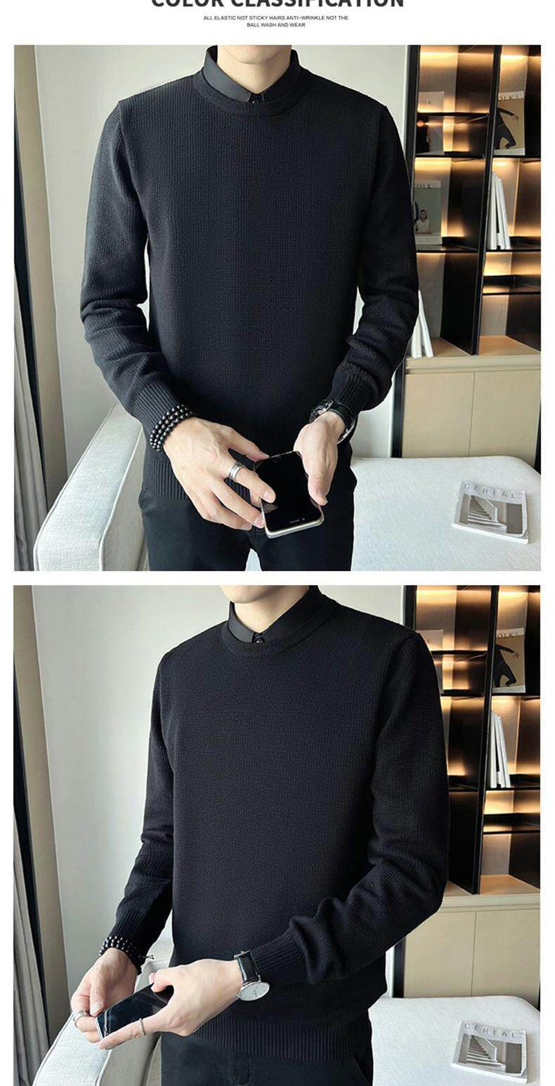 Джип, трикотажная рубашка, мужской демисезонный свитер, элитный трикотажный комплект, облегающий крой, стиль jeep spirit 