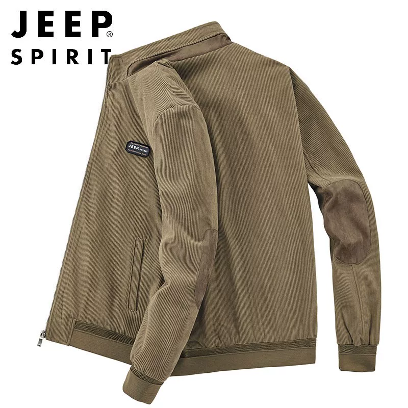 Рубашка-куртка осенняя джинсовая для мужчин из вельвета в стиле JEEP SPIRIT, oversize