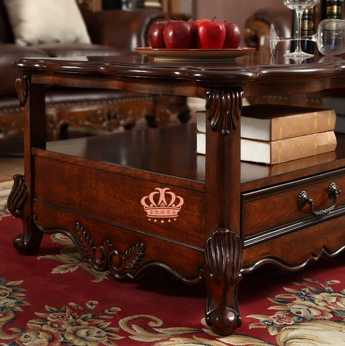 Kim Kaarie Home Mabrishing American Coffee Time Brexit твердые деревянные ящики с твердым деревом хранения резного журнального стола с низким столом чая