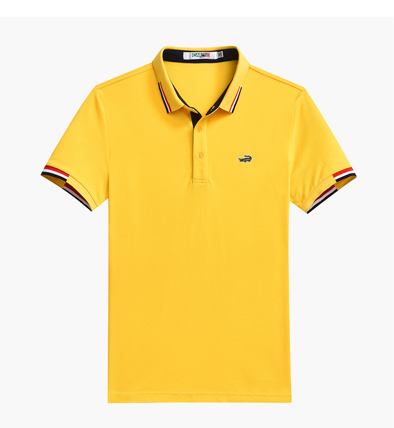 Áo sơ mi cộc tay nam Cartier mùa hè nam mới ve áo giản dị Slim áo thun ngắn tay nam polo áo