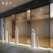Trung Quốc hiện đại màn hình gỗ rắn phân vùng trang trí phòng khách nhà lối vào hội trường phòng tiếp tân phòng hàng rào rỗng màn hình ghế - Màn hình / Cửa sổ