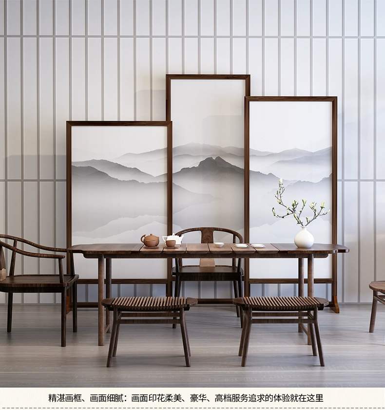 Trung Quốc mới phân vùng màn hình gỗ rắn trang trí hiên phòng khách văn phòng phòng trà kết hợp màn hình ghế [phong cảnh Ý] - Màn hình / Cửa sổ giá vách ngăn gỗ sồi