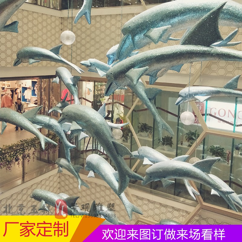 Dolphin Foam Sculpture Marine Series Shark Marine Fish Shells Sculpture Mall Wedding Wedding Stage Props-Taobao
