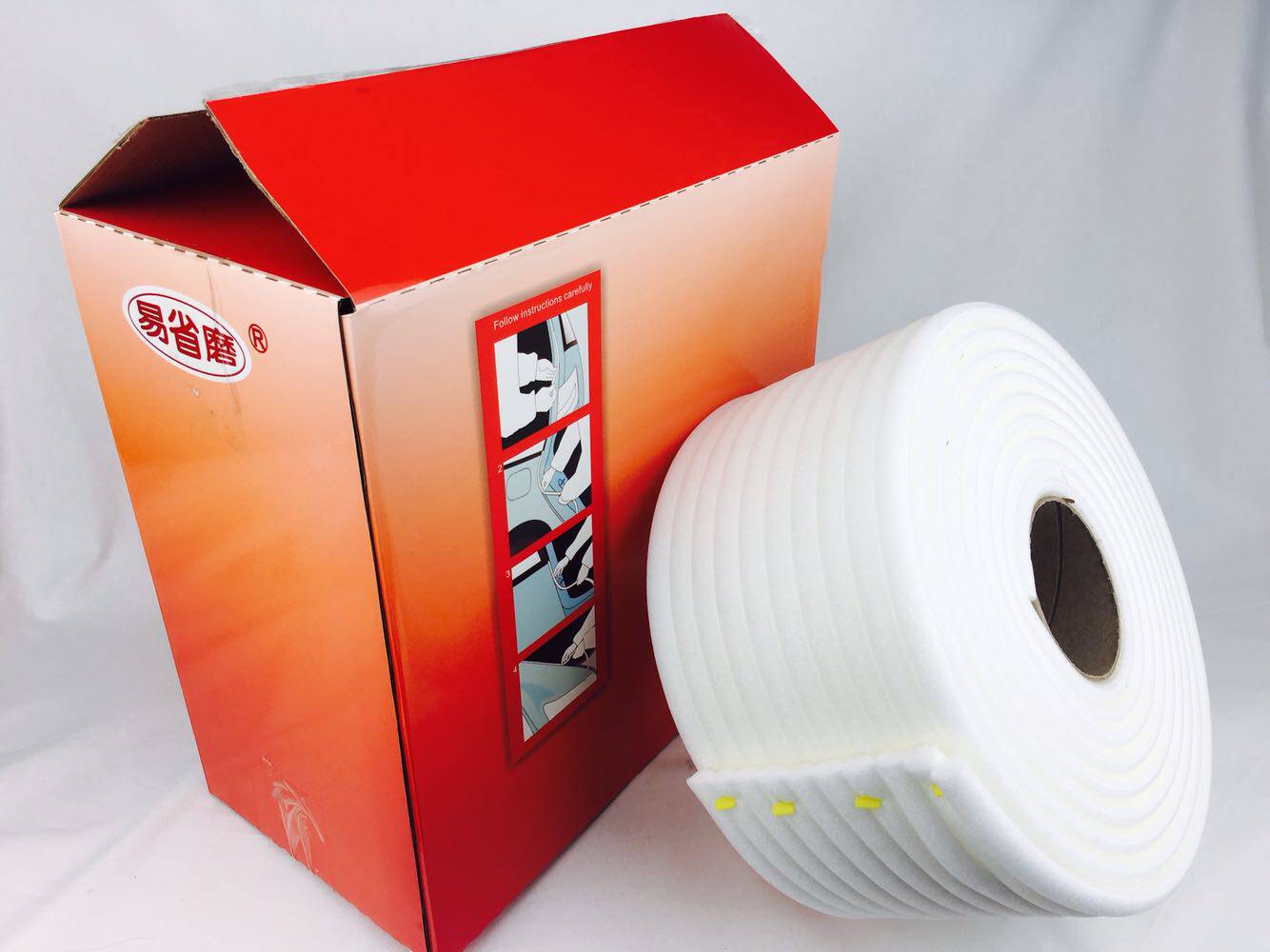 Easy to wear foam seal strip Car door seam seal strip shielding seal gap glue leak-proof paint 13mm*50m