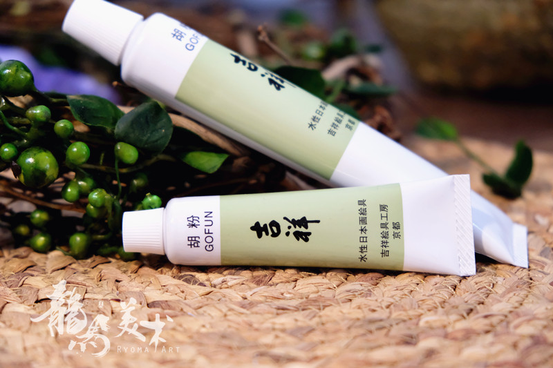  Japan imported auspicious Hu powder No 6 No 10 single-pack watercolor Chinese painting pigment white high-gloss