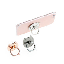 The new 360-degree rotating lucky cat full metal ring buckle mobile phone universal ring