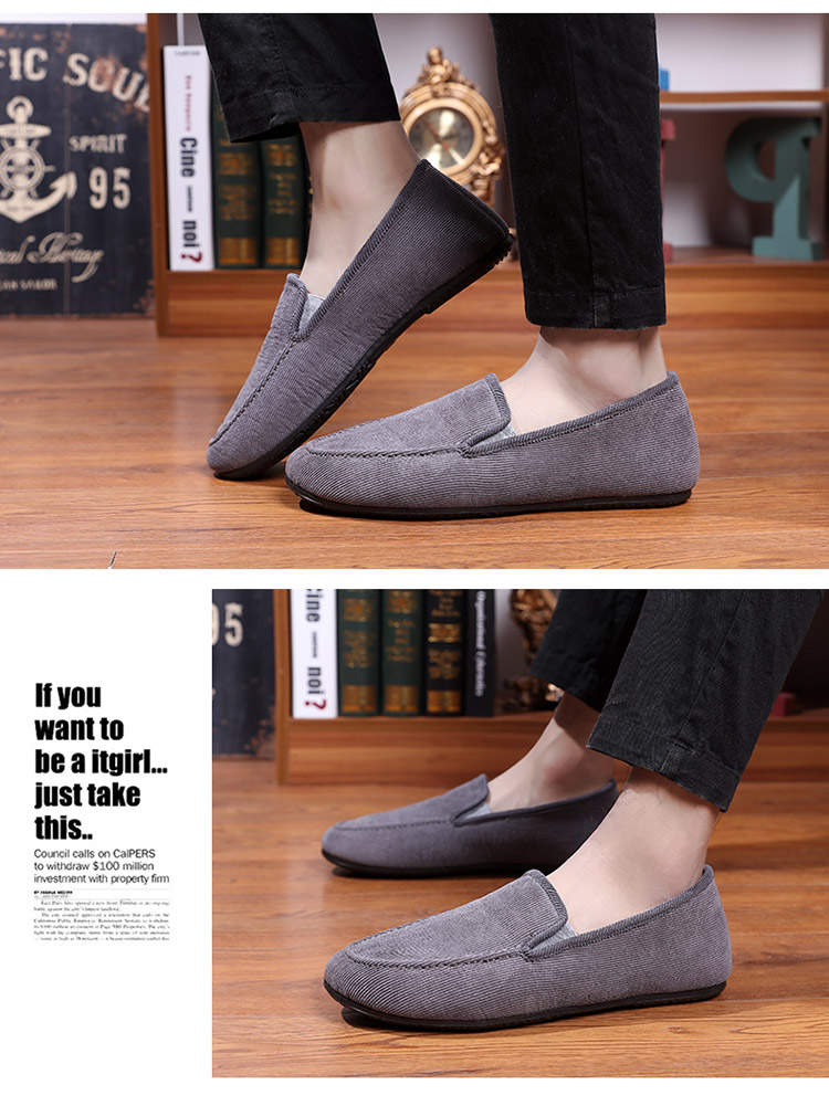 Giày nam mùa đông Giày cotton ấm áp cộng với nhung thấp giúp giày nam giản dị đi giày lười giày Giày cotton nam giày sneaker nam trắng