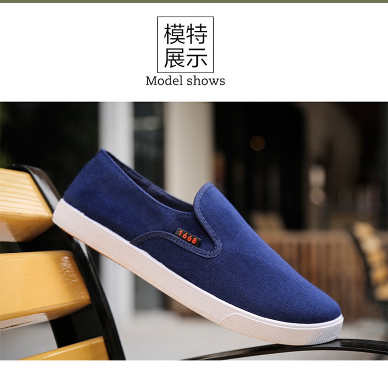 Giày vải nam Giày đế xuồng Giày thông thường Giày nam xu hướng mùa xuân hoang dã một chân giày lười giày giày thủy triều giày thể thao nam đẹp