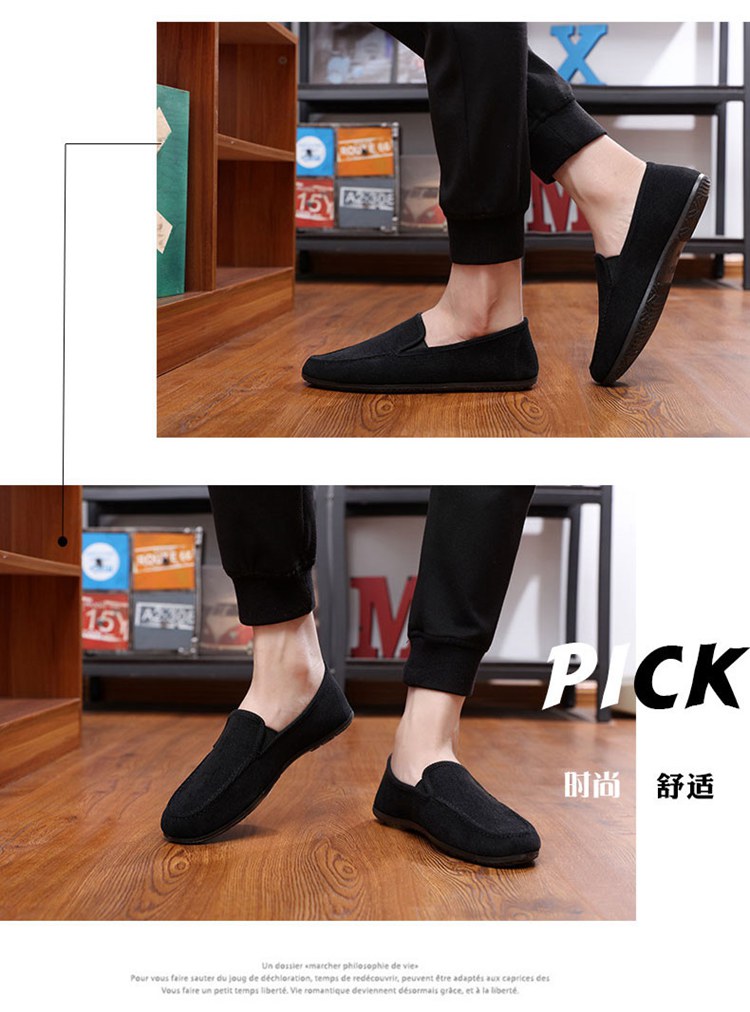 Giày vải mùa xuân giày nam bình thường xu hướng giày đậu Hà Lan Giày nam phiên bản Hàn Quốc giày nam thể thao