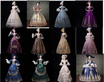 Rent medieval retro European palace costumes gorgeous long skirts waltz dance performance costumes European evening gowns