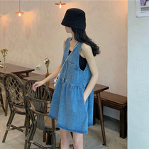 Zhou Yangqing shop graceshow small man a denim vest dress female pony faint sharing small station