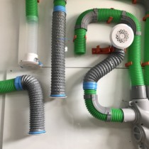 New wind system pipe PE pipe PE pipe connecting piece end soft connecting wind opening with dust-proof cover fixing snap ring 75110