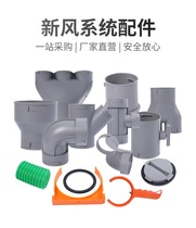 New wind system pe bellows accessories 75110 pipe conversion splitter tee round pipe splitting bellows accessories
