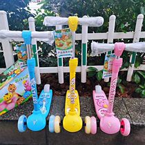 Cute chicken squad Childrens scooter Beginner slide scooter Childrens slide car 2-7 years old one-legged paddling car generation