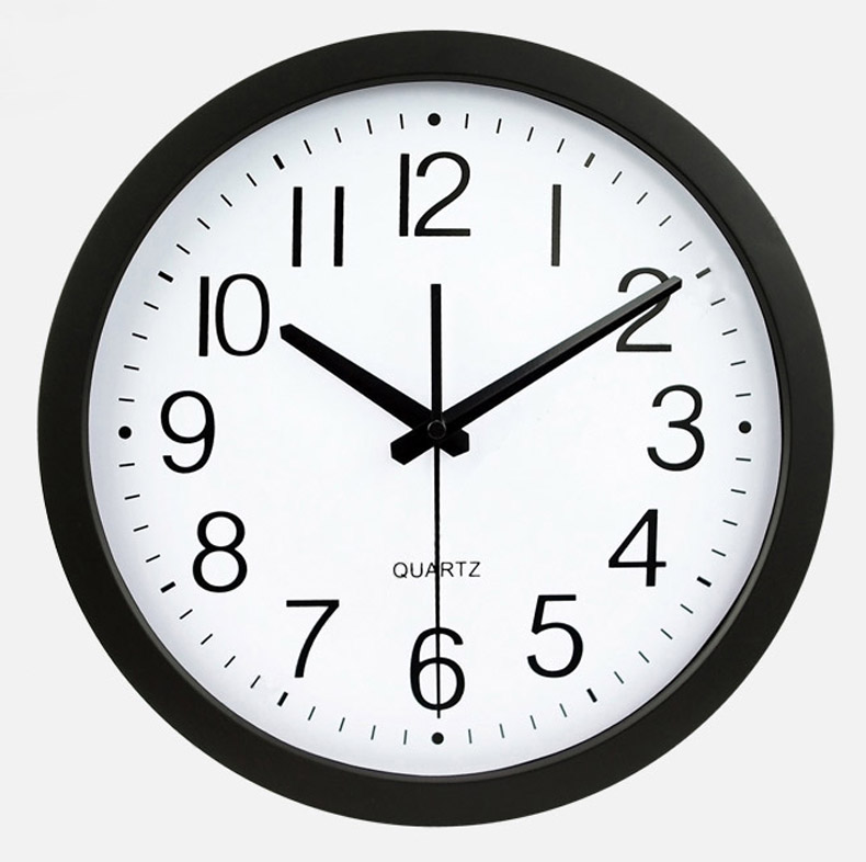 12 inch round silent watch fashion - style living room office bell hanging clock - free punched fashion atmosphere