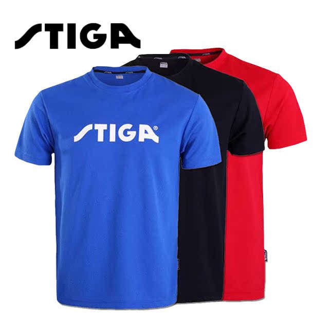 STIGA STIKA STIKA table tennis clothing men's and women's advertising culture shirt round neck short sleeve top T-shirt