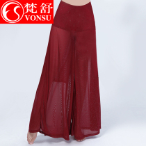 Fanshu modern dance pants 2021 autumn new sexy mesh classical modern folk dance practice clothes dance pants