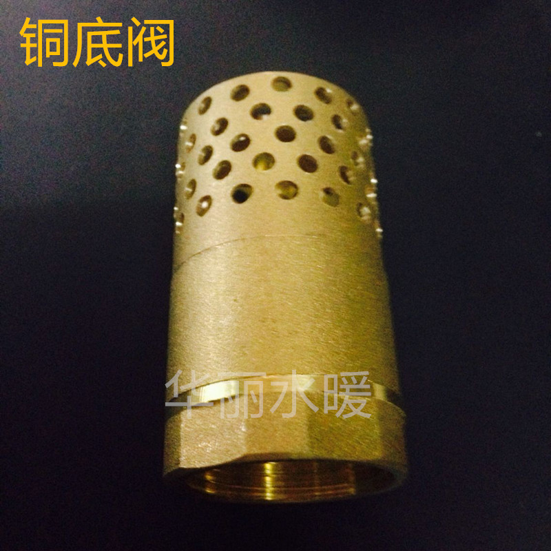 Full copper bottom valve 1 inch 1 5 inch 2 inch 3 inch copper core vertical check valve bottom valve water pump inlet valve bottom valve