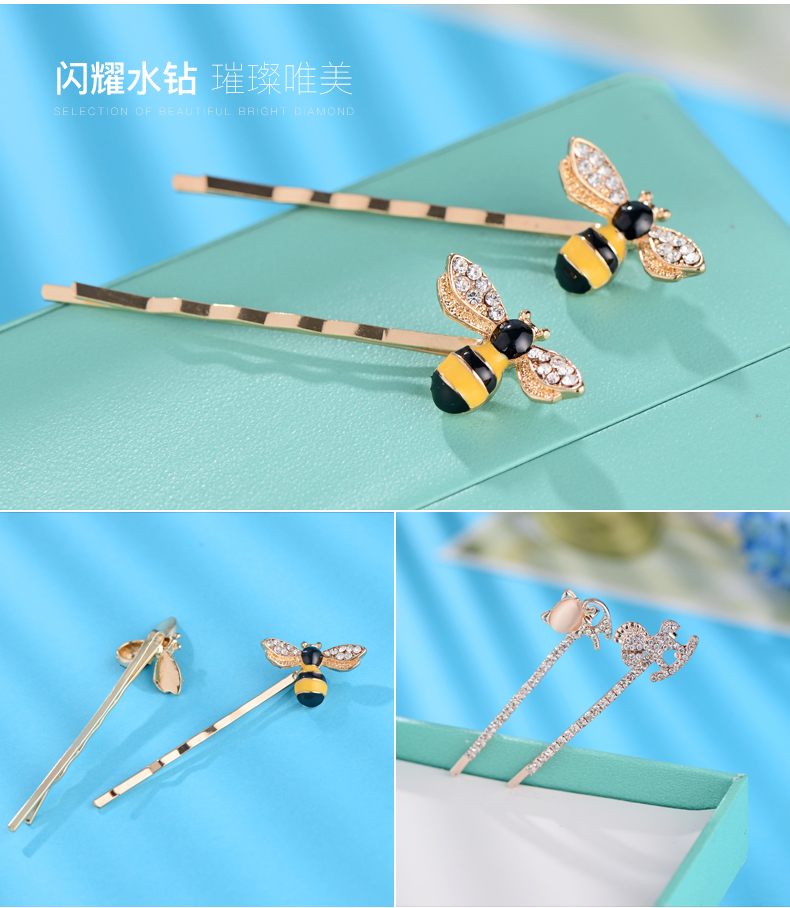 Bark cỏ ong trên clip kẹp tóc kẹp tóc kẹp tóc clip đầu clip trước bangs clip phụ kiện tóc Hàn Quốc kẹp tóc trang sức - Phụ kiện tóc cài tóc cô dâu