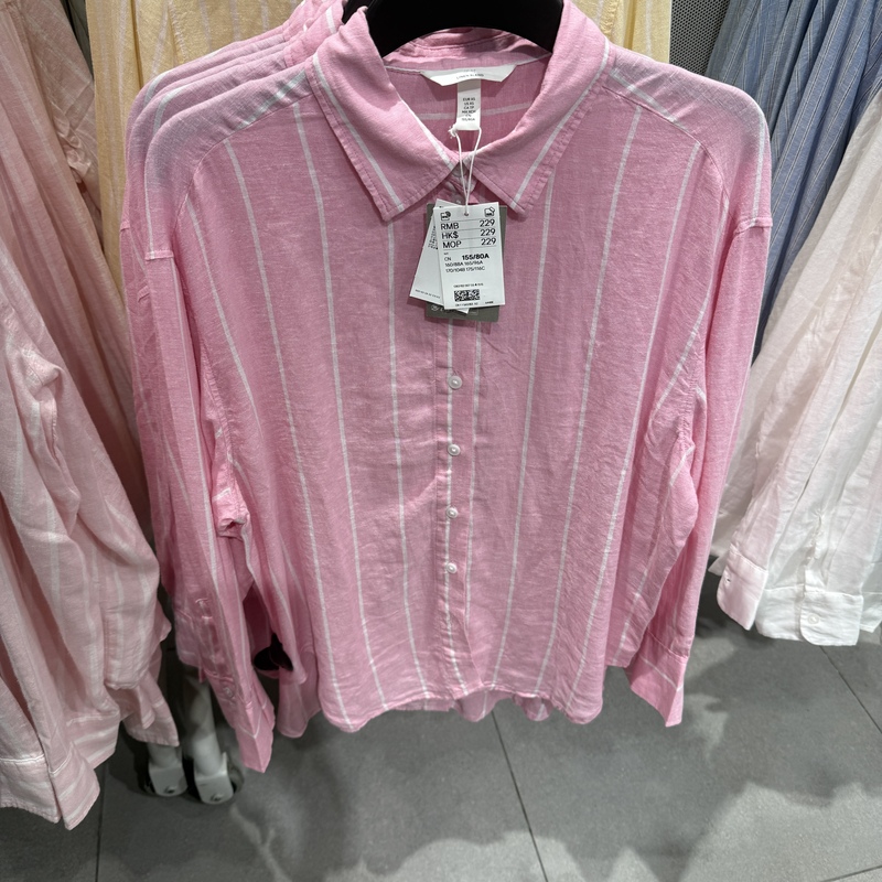 24-Hour Shipping Linen/Viscose Woven Collared Shirt 1283782 H
