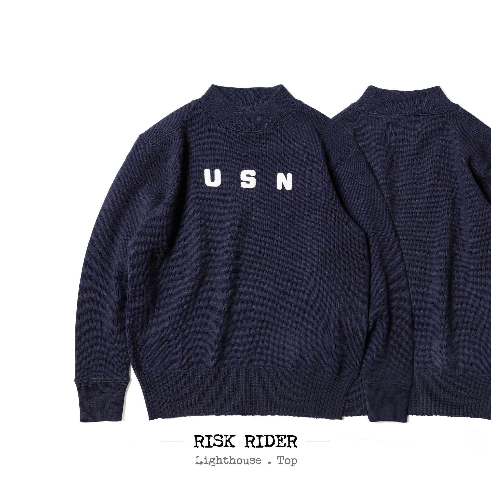 RiskRider Retro1940S High-necked Merino Sweater R7078