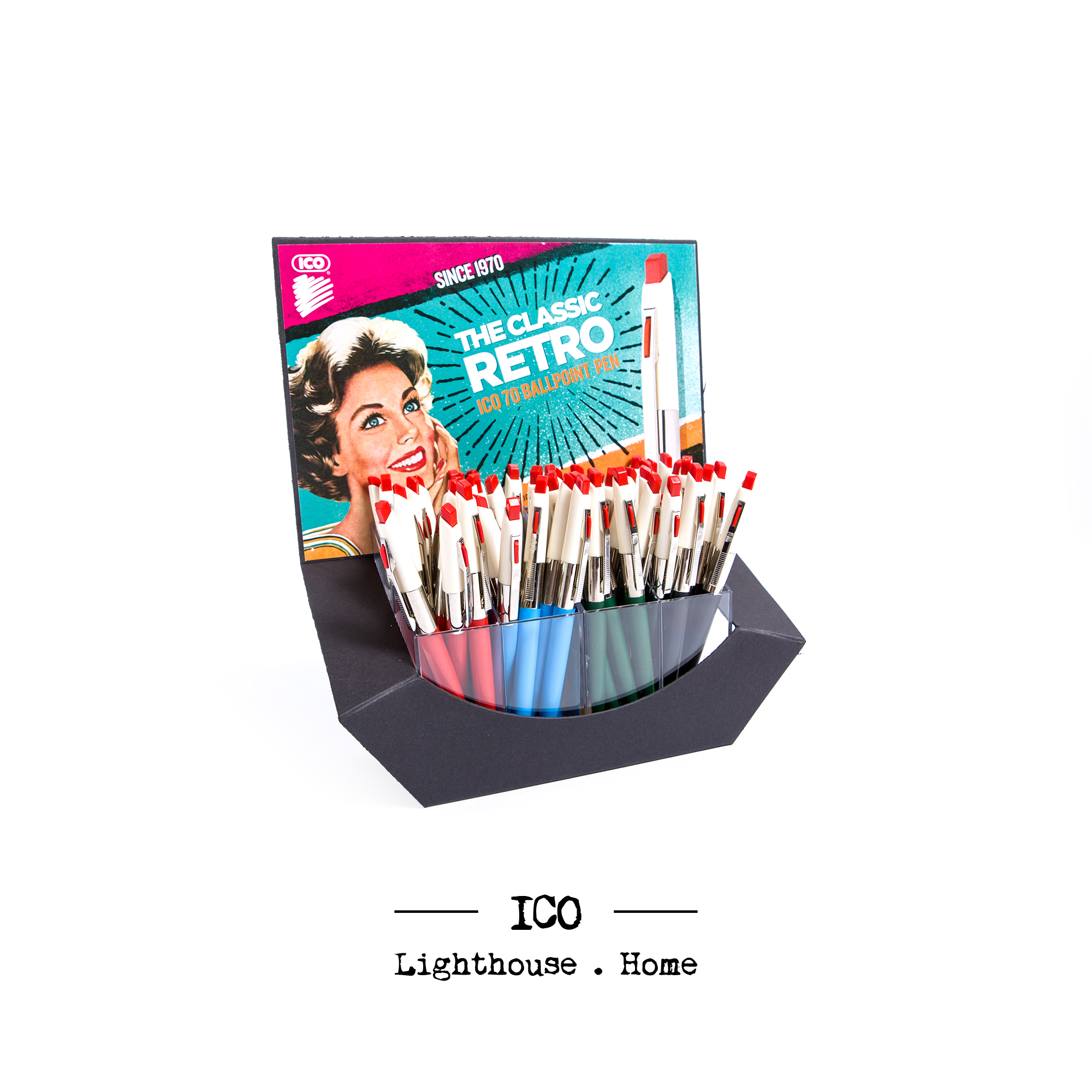 Authorized BALLPEN 70's European classic SPACE AGE retro traditional press core ballpoint pen