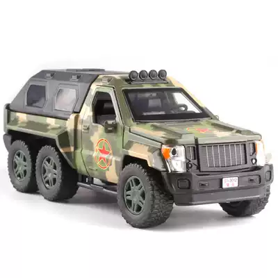 Simulation metal alloy car model armored car explosion-proof car missile rocket launcher military car model boy toy